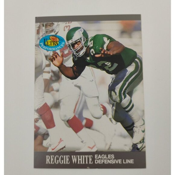 Philadelphia Eagles REGGIE WHITE Performances 1991 Fleer Ultra #10 of 10 - Picture 1 of 6